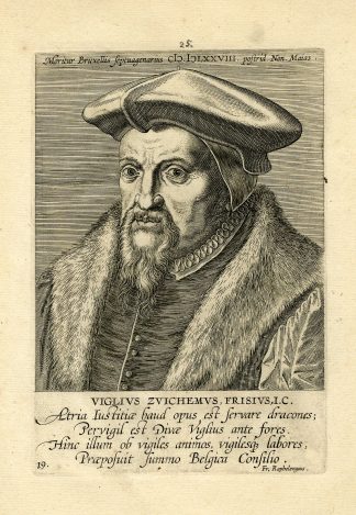 Antique Print-PORTRAIT-WIGLE VAN AYTTA VAN SWICHEM-ZUICHEMUS-Galle-1608
