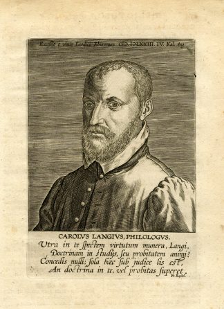 Antique Print-PORTRAIT-KAREL DE LANGHE-LANGIUS-Galle-1608