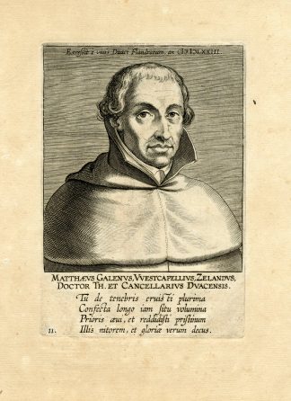 Antique Print-PORTRAIT-MATTHEUS VAN GALEN-GALENUS-Galle-1608