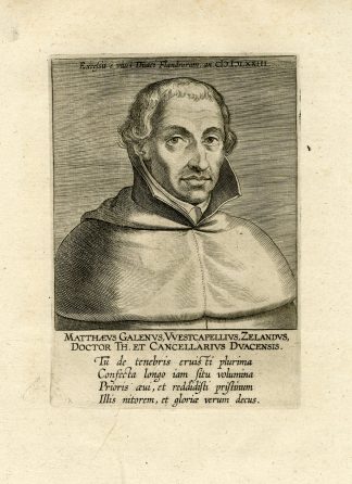 Antique Print-PORTRAIT-MATTHEUS VAN GALEN-GALENUS-Galle-1608