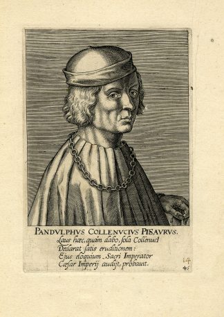 Antique Print-PORTRAIT-PANDOLFO COLLENUCCIO-COLLENUCIUS-Galle-1608
