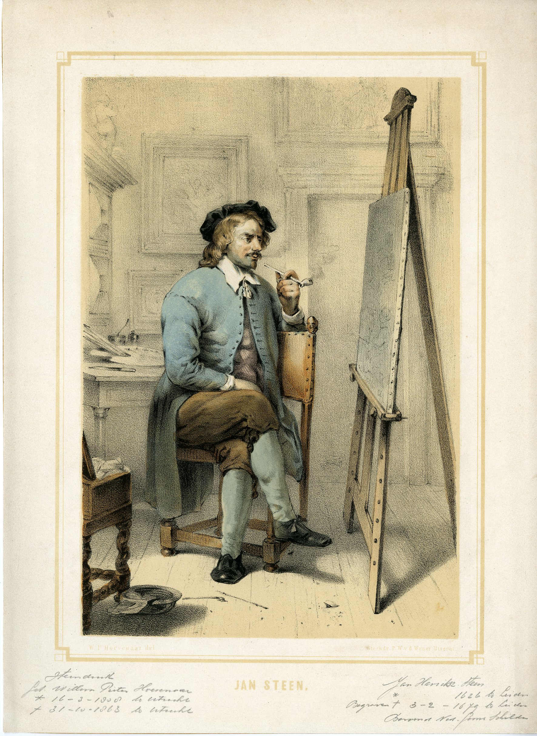 Pictura 15260 416x571 Antique Print-PORTRAIT-JAN STEEN-DUTCH PAINTER-Hoevenaar-1834