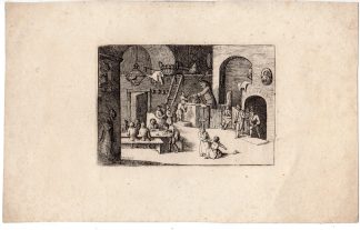 Antique Master Print-SCHOOLCLASS-BEATING-FIGHTING-TEACHER-CHILDREN-Deuchar-1780