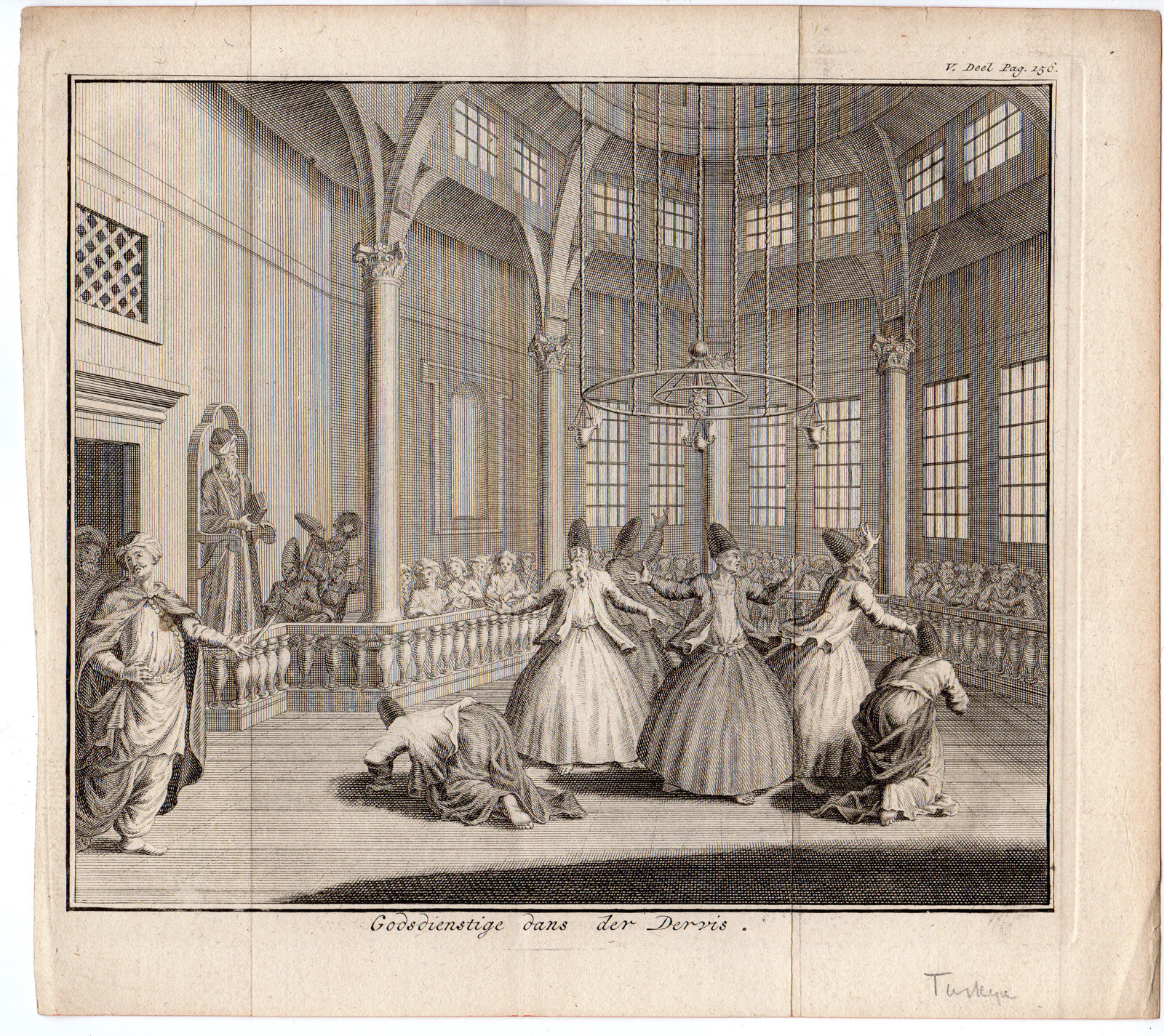 RB 4070 416x371 Antique Print-RELIGION-DERWISH-MEVLEVI-SUFI-TURKEY-DANCING-Philips -Tirion-1728
