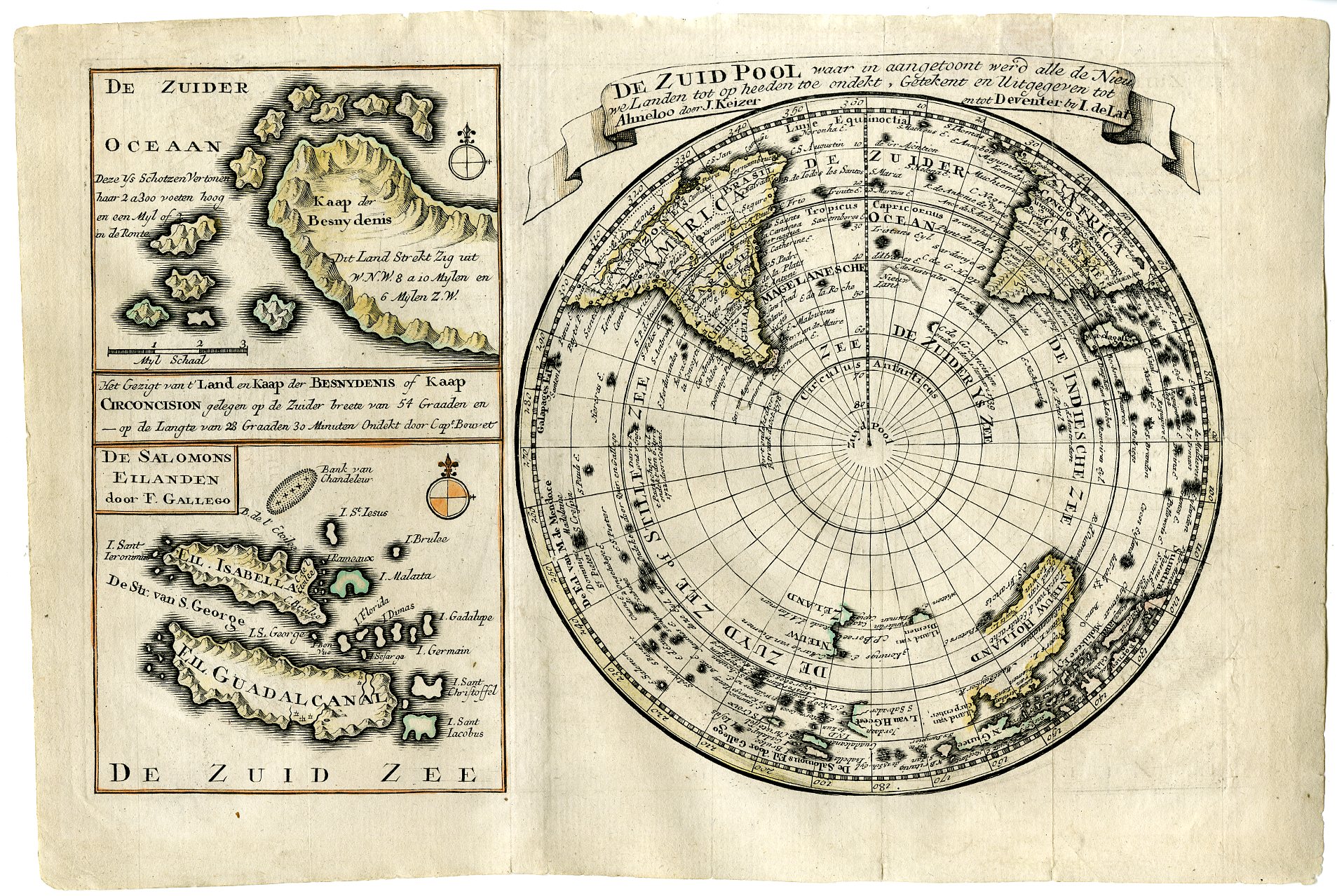 RB 4076 416x279 Antique Map-MAP-SOUTHERN HEMISPHERE-ANTARCTICA-SOLOMON-BESNY-Lindeman-1735