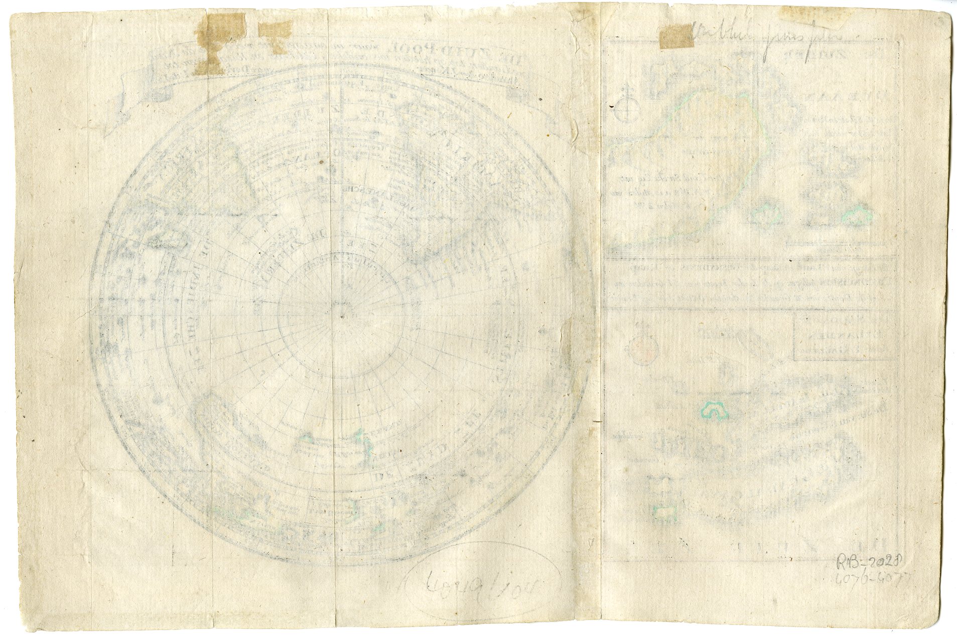 RB 4077 416x279 Antique Map-MAP-SOUTHERN HEMISPHERE-ANTARCTICA-SOLOMON-BESNY-Lindeman-1735 - Image 2
