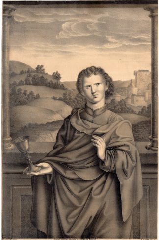 Antique Print-LANDSCAPE-JOHN THE EVANGELIST-SAINT-Strixner-Bruyn (I)-1825