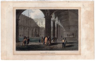 Antique Print-ROYAL EXCHANGE-LONDON-UK-MONEY-STOCK EXCHANGE-Wallis-Neale-1816
