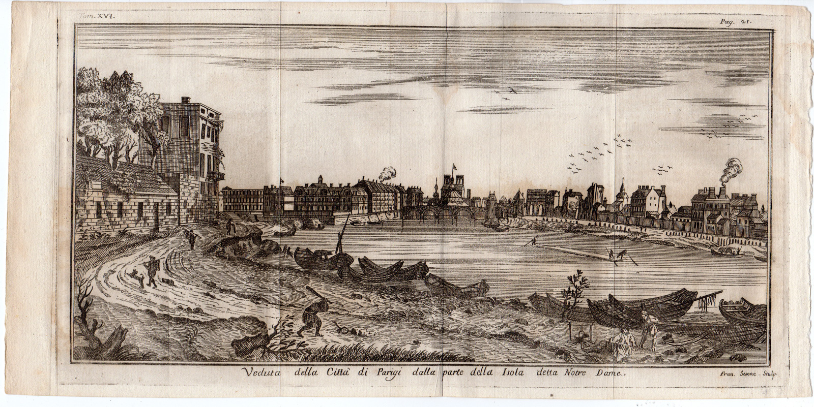 RB 4131 416x208 Antique Print-FRANCE-PARIS-ILE DE LA CITÉ-NOTRE DAME-SEINE-Sesone -1750