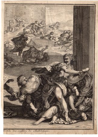 Antique Print-MURDER-INNOCENT CHILDREN-BETHLEHEM-HERODES-Folkema-1754