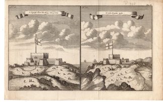 Antique Print-GHANA-ACCRA-GOLD COAST-ENGLISH FORT-ST GEORGES CROSS-Bosman-1705
