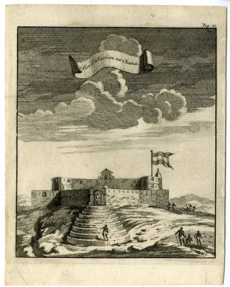 Antique Print-GHANA-FORT SAN SEBASTIAN-SHAMA-GHAMA-GOLD COAST-WIC-Bosman-1705