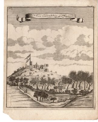 Antique Print-GHANA-FORT COENRAADSBURG-SAINT JAGO-ELIMA-WIC-Bosman-1705