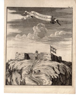 Antique Print-GHANA-FORT BATENSTEIN-BUTRE-WEST AFRICAN-DUTCH WIC-Bosman-1705