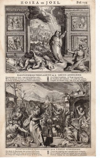 Antique Print-RELIGION-BIBLE-PROPHET HOSEA-JOEL CALL TO PENANCE-de Hooghe-1713