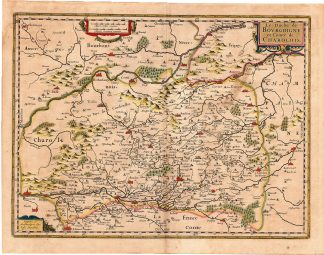 Antique Map-FRANCE-DUCHY OF BURGUNDY-BOURGOIGNE-Mercator-Janssonius-1636