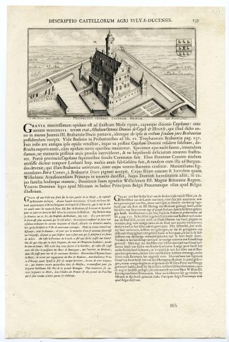 Antique Print-GRAVE-CASTLE-VIEW-NETHERLANDS-Bouttats-Le Roy-Croes-1699