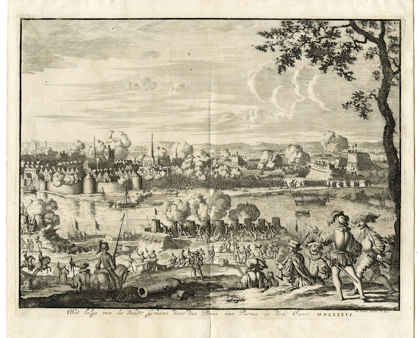 Pco 9549 416x336 Antique Print-GRAVE-SIEGE-PARMA-NETHERLANDS-Luyken-1681