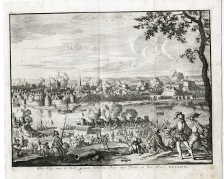 Antique Print-GRAVE-SIEGE-PARMA-NETHERLANDS-Luyken-1681