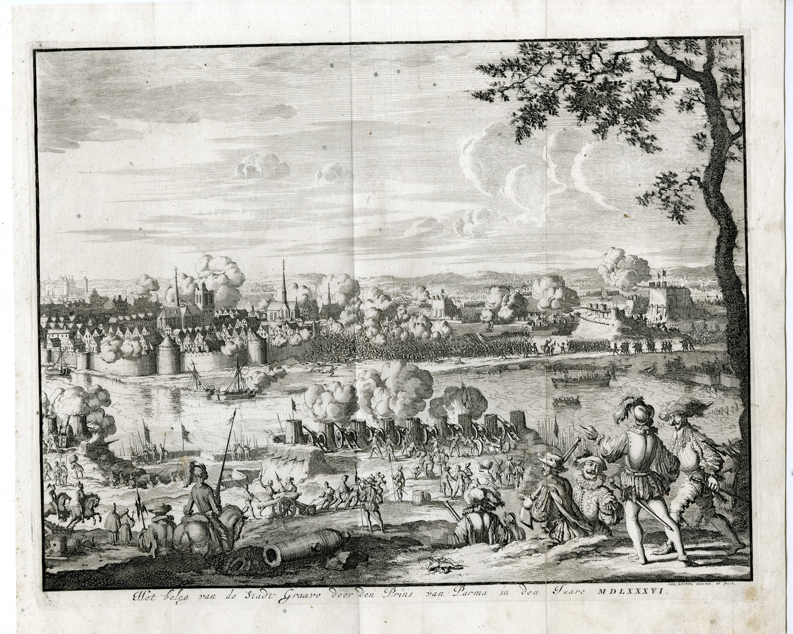 Pco 9551 416x333 Antique Print-GRAVE-SIEGE-PARMA-NETHERLANDS-Luyken-1681