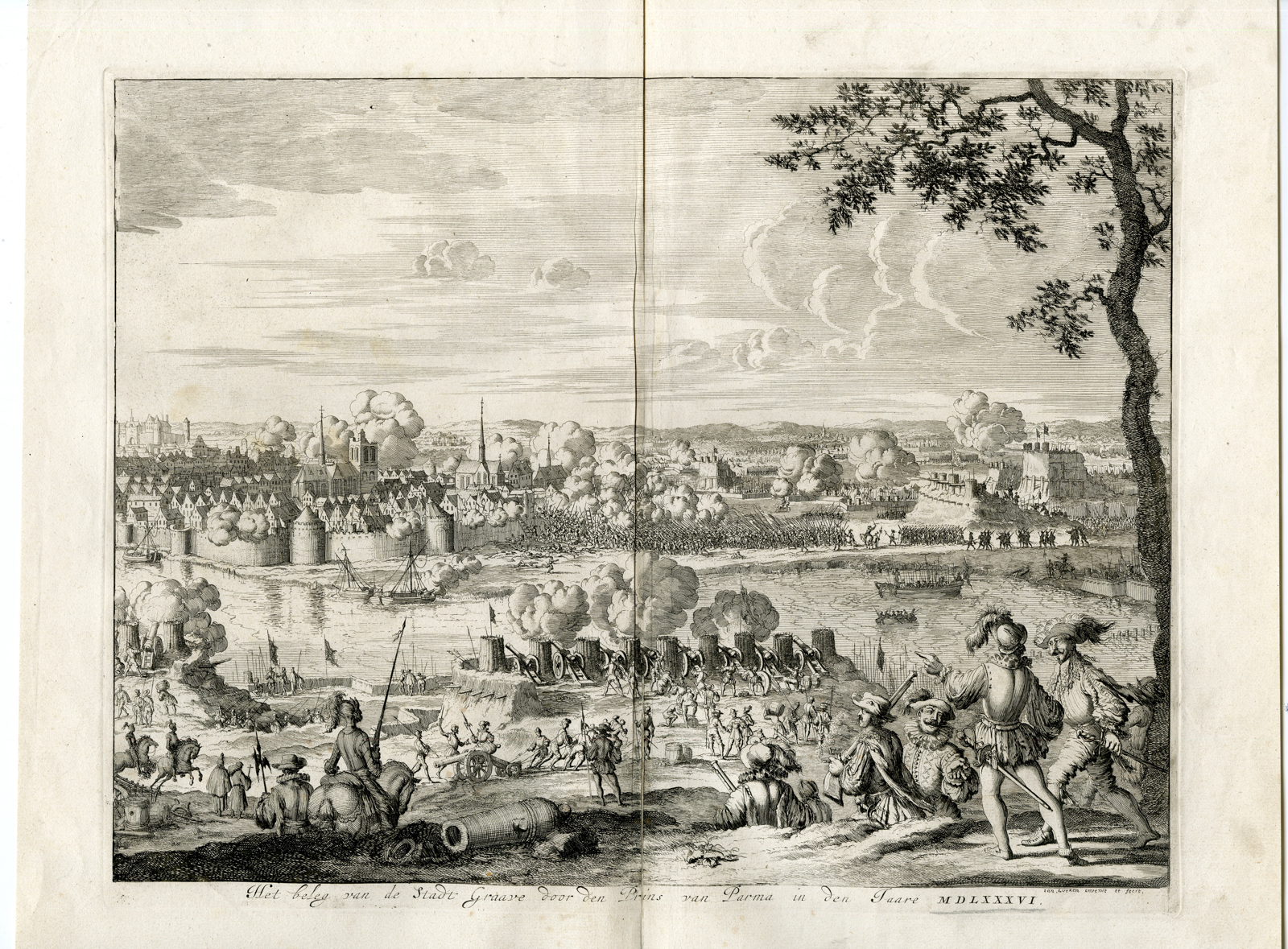 Pco 9553 416x307 Antique Print-GRAVE-SIEGE-PARMA-NETHERLANDS-Luyken-1681