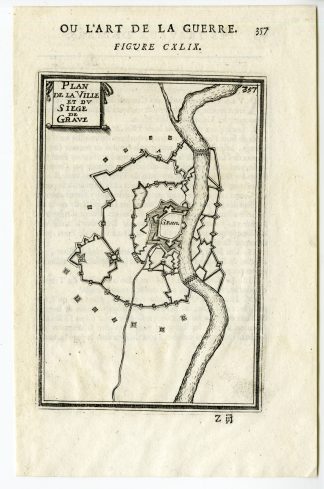 Antique Print-GRAVE-SIEGE-PLAN-THE NETHERLANDS-Mallet-1671
