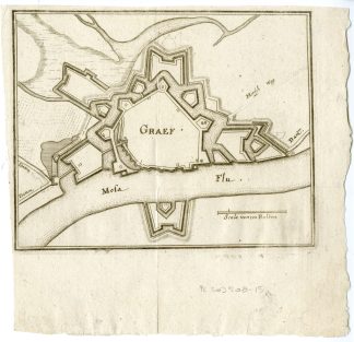 Antique Print-GRAVE-PLAN-FORTIFICATION-BRABANT-NETHERLANDS-Merian-1660