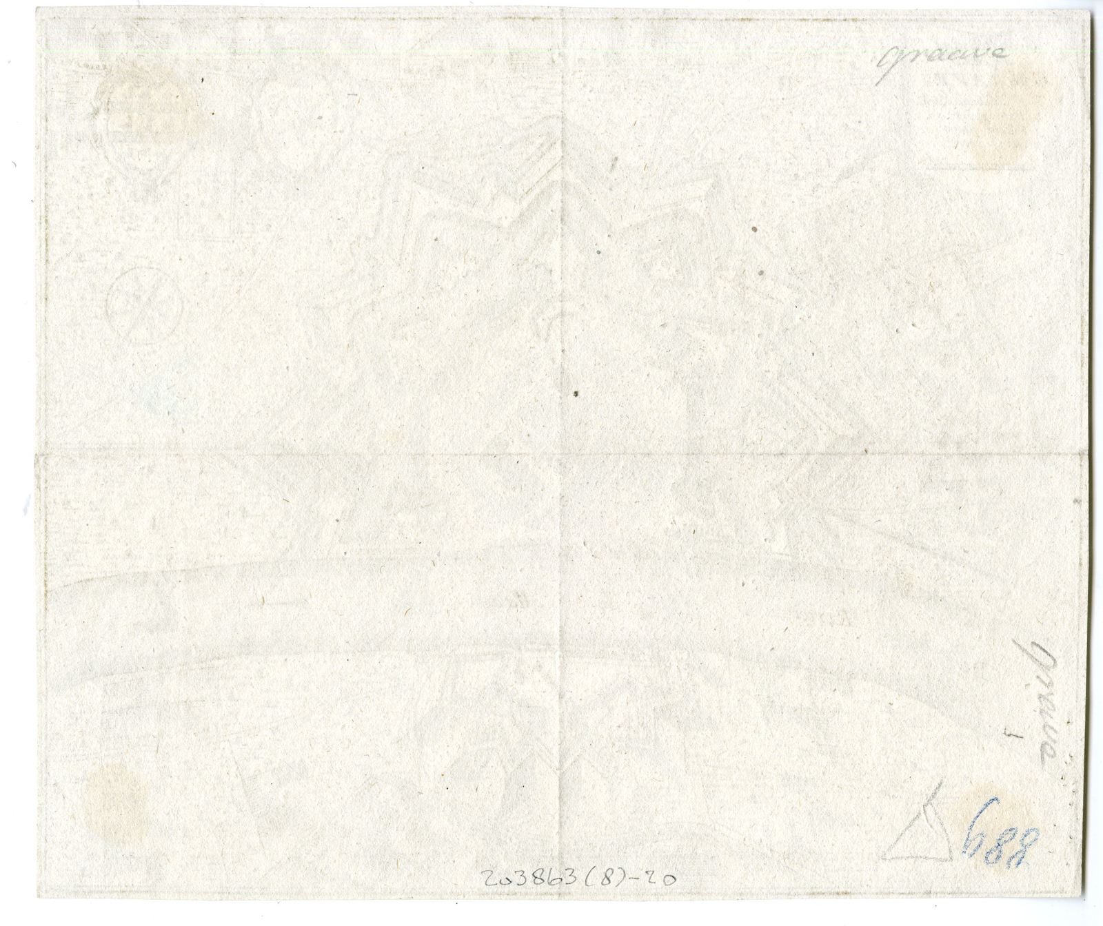 Pco 9604 416x349 Antique Map-GRAVE-PLAN-BRABANT-NETHERLANDS-Tirion-1750 - Image 2