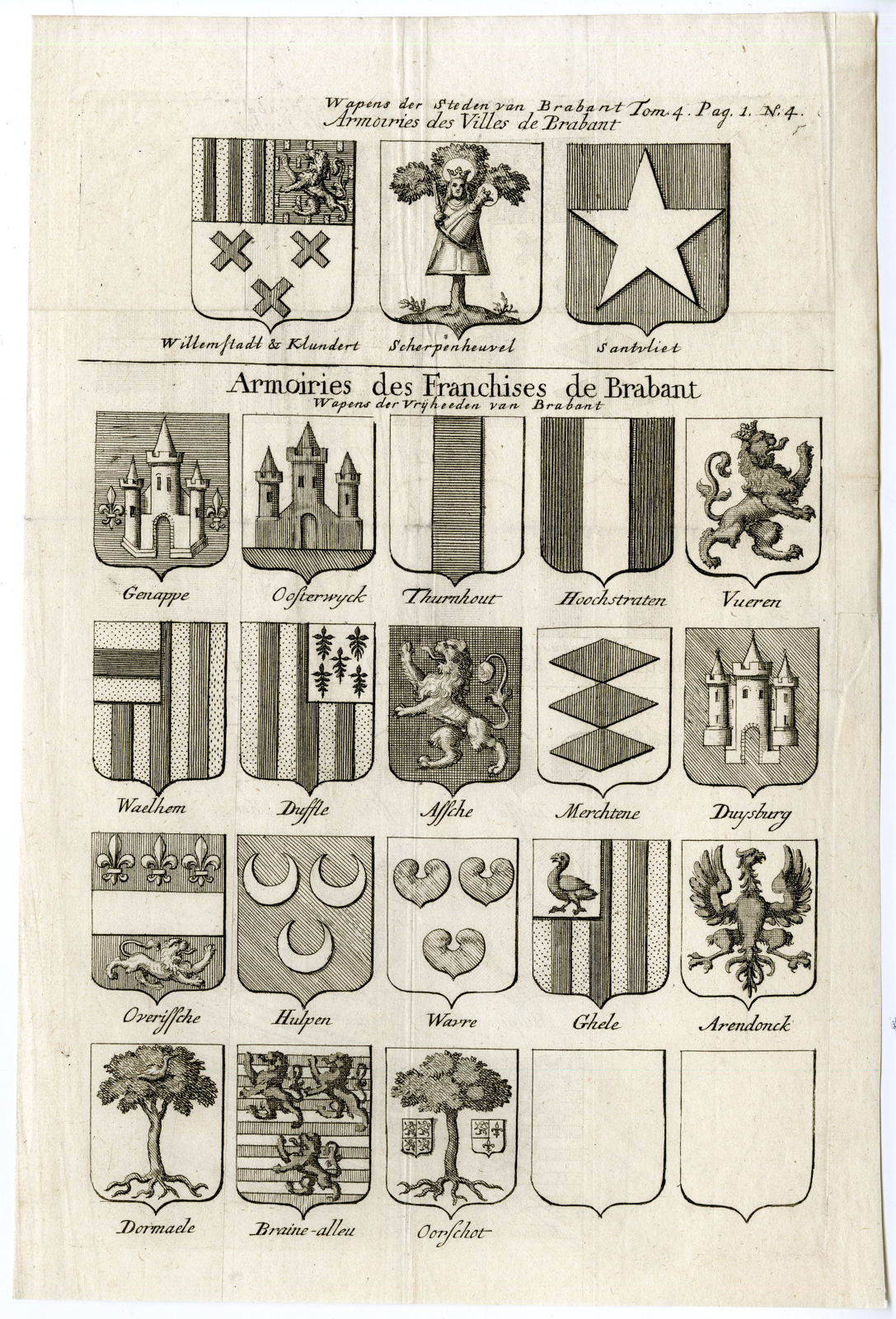 Pco 9623 416x612 3-Antique Prints-COAT OF ARMS-BELGIUM-BRABANT-NETHERLANDS-Butkens-1724 - Image 5