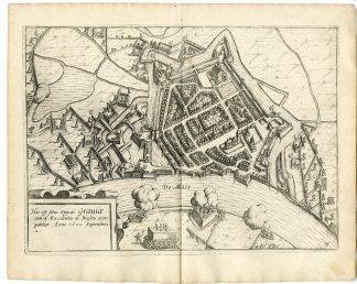 Antique Print-GRAVE-SIEGE-BRABANT-NETHERLANDS-Guicciardini-c. 1600