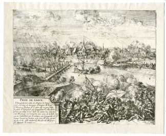 Antique Print-GRAVE-SIEGE-BRABANT-NETHERLANDS-de Hooghe-c. 1680
