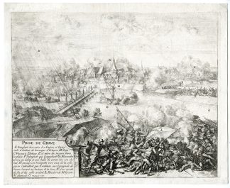 Antique Print-GRAVE-SIEGE-BRABANT-NETHERLANDS-de Hooghe-c. 1680
