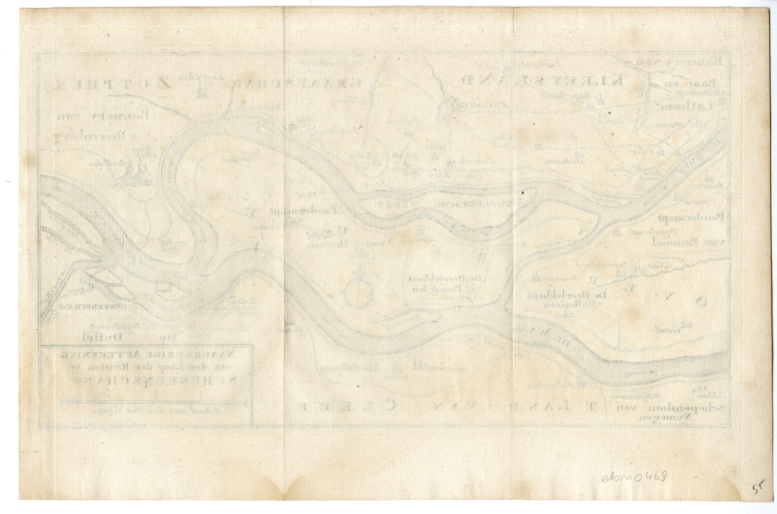 Pco 9742 416x275 Antique Map-SCHENKENSCHANZ-ZEVENAAR-ELTEN-RHINE-WAAL-Tirion-c. 1740 - Image 2