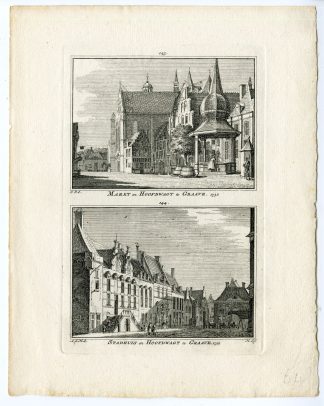 Antique Print-GRAVE-CITY HALL-GUARD-NETHERLANDS-Spilman-c. 1750