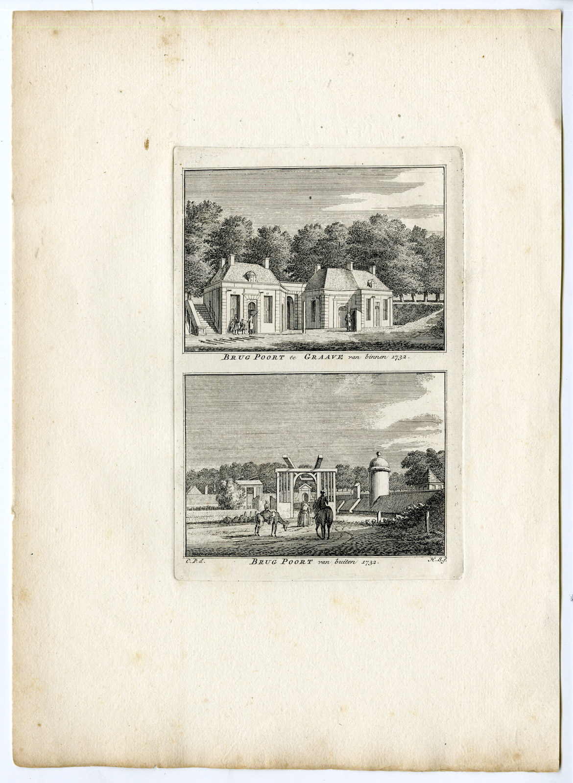 Pco 9816 416x569 Antique Print-GRAVE-BRUGPOORT-VIEW-NETHERLANDS-Spilman-de Beijer-c. 1750