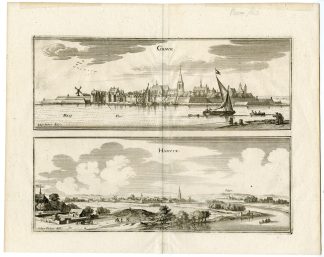 Antique Print-GRAVE-HANUYE-BRABANT-VIEW-NETHERLANDS-Merian-Peeters-c. 1680