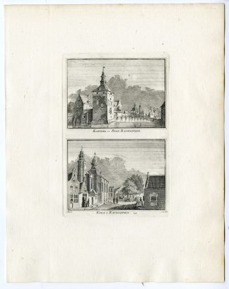 Antique Print-RAVENSTEIN-CASTLE-CHURCH-NETHERLANDS-Spilman-de Beijer-c. 1750