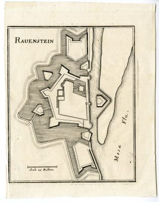 Antique Print-RAVENSTEIN-PLAN-FORTIFICATION-BRABANT-NETHERLANDS-Merian-1660