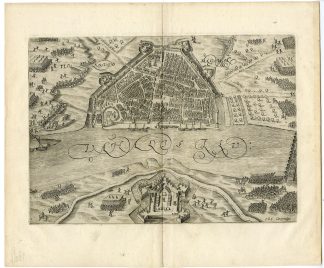 Antique Print-NIJMEGEN-NOVIOMAGUM-SIEGE-PLAN-NETHERLANDS-Bast-Orlers-1615