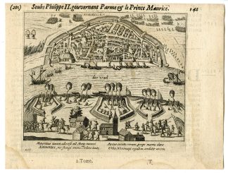 Antique Print-NIJMEGEN-MAURITS-SIEGE-WAAL-NETHERLANDS-Baudartius-1616