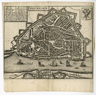 Antique Print-NIJMEGEN-FORTIFICATION-WAAL-NETHERLANDS-Guicciardini-1652