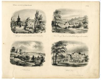 Rare-Antique Print-NIJMEGEN-ARNHEM-LOO CASTLE-BEEK-van Langenhuysen-Mendel-1841