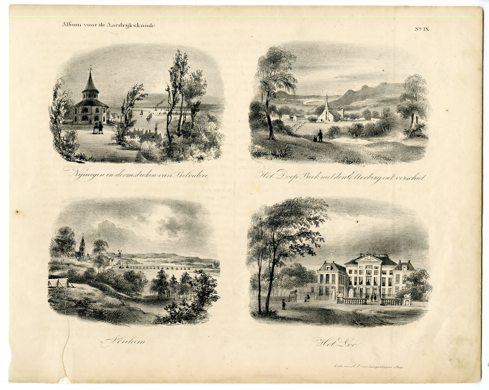 Pco 9902 416x332 Rare-Antique Print-NIJMEGEN-ARNHEM-LOO CASTLE-BEEK-van Langenhuysen-Mendel-1841