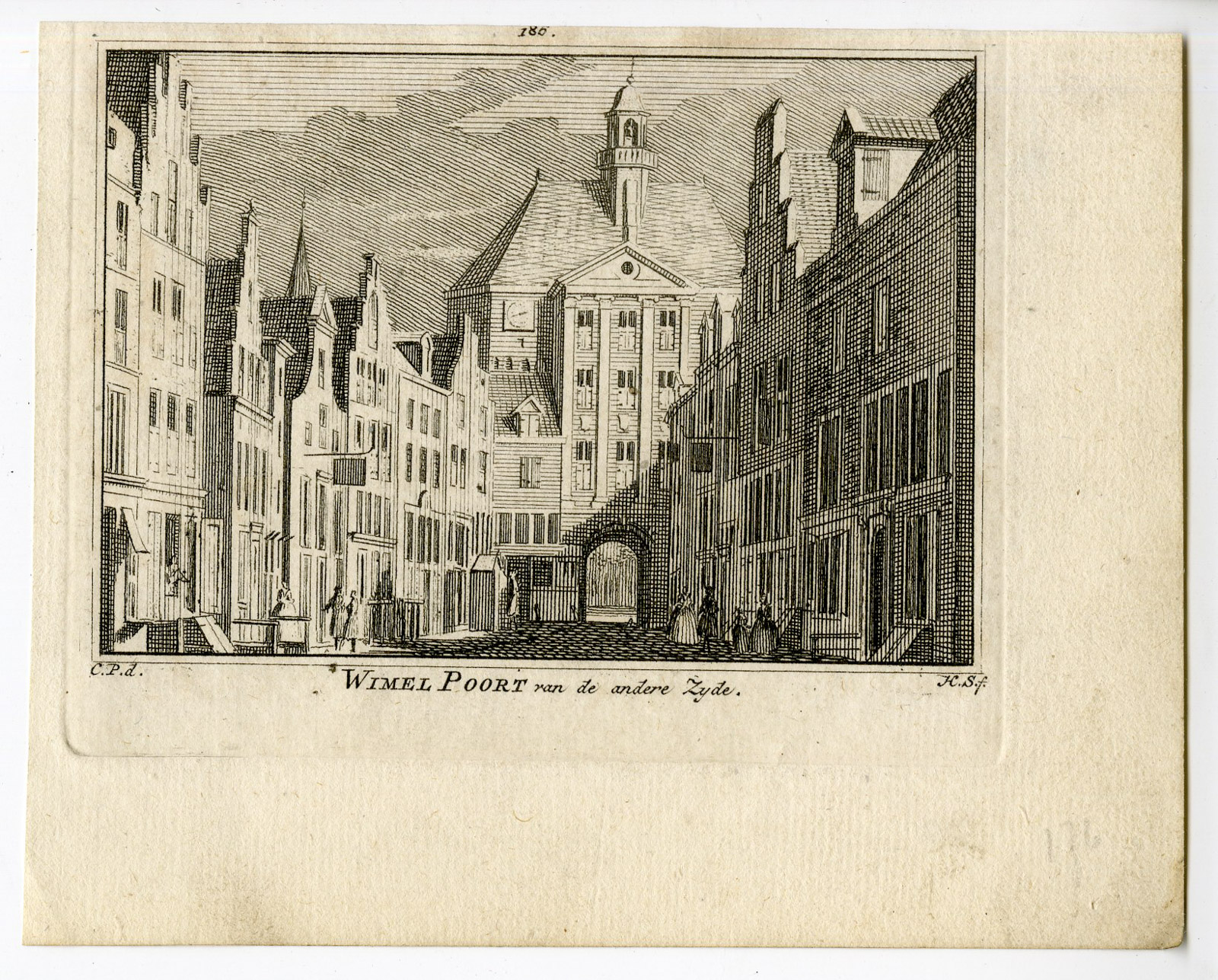 Pco 9924x 416x335 Antique Print-NIJMEGEN-WIMEL-WINDMOLENPOORT-NETHERLANDS-Spilman-de Beijer-1746