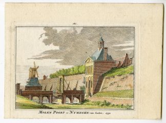 Antique Print-NIJMEGEN-VIEW-MOLENPOORT-NETHERLANDS-Spilman-de Beijer-1746