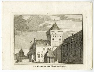 Antique Print-NIJMEGEN-VIEW-VALKHOF-CASTLE-NETHERLANDS-Spilman-de Beijer-1746