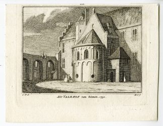 Antique Print-NIJMEGEN-VIEW-VALKHOF-CASTLE-NETHERLANDS-Spilman-de Beijer-1746