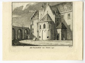 Antique Print-NIJMEGEN-VIEW-VALKHOF-CASTLE-NETHERLANDS-Spilman-de Beijer-1746