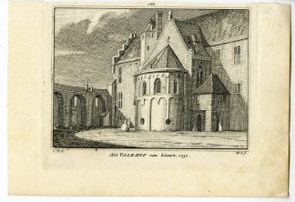 Antique Print-NIJMEGEN-VIEW-VALKHOF-CASTLE-NETHERLANDS-Spilman-de Beijer-1746