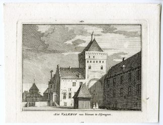 Antique Print-NIJMEGEN-VIEW-VALKHOF-CASTLE-NETHERLANDS-Spilman-de Beijer-1746